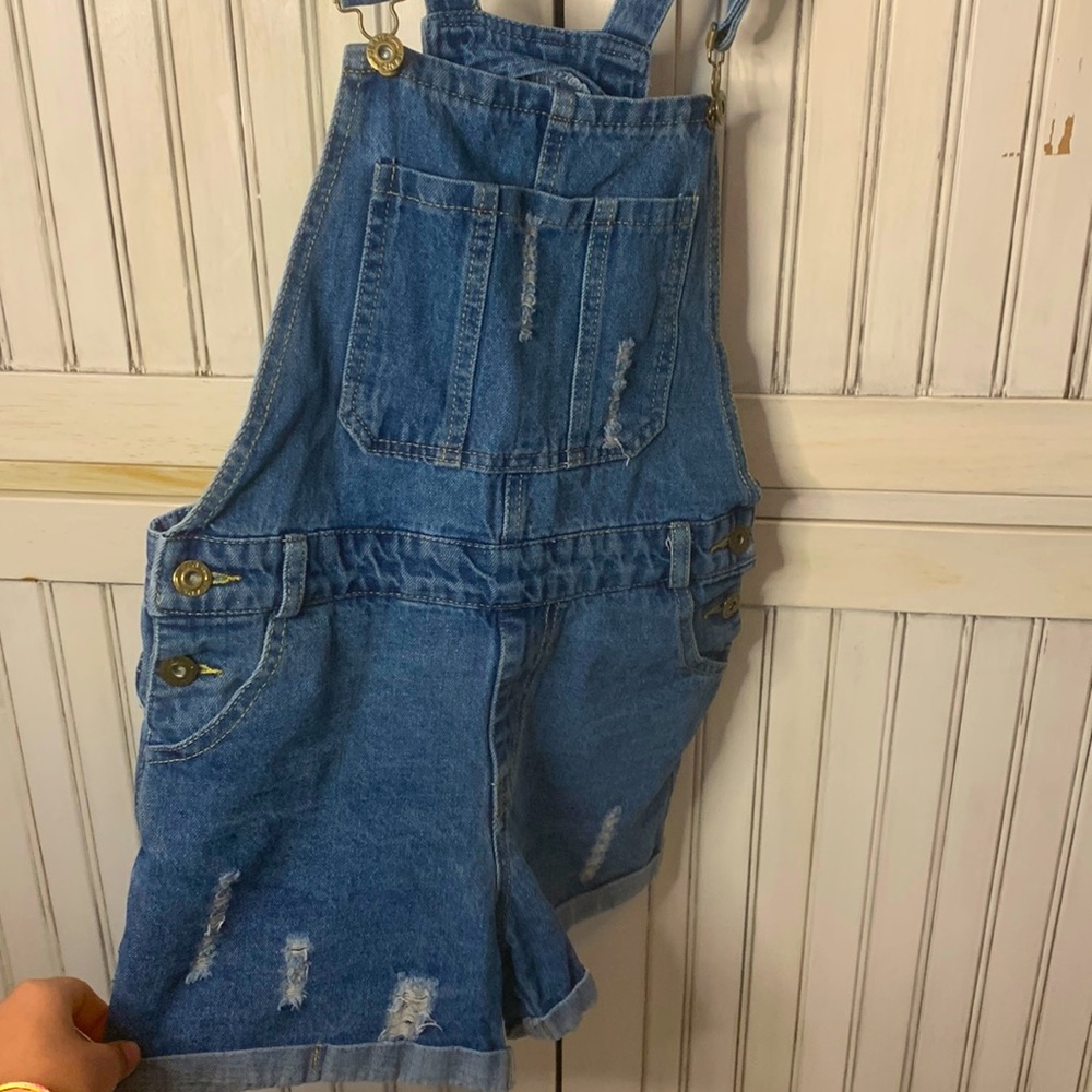 jean short overals
